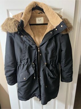 Zara TRF: Winter Faux-Fur Lined Parka Jacket